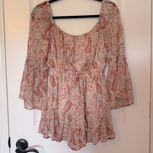 NWOT Francesca’s Miami Paisley Print Women's Size Small Romper